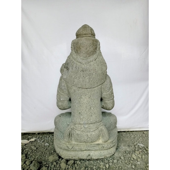 Grande statue déesse balinaise en pierre position chakra 1m