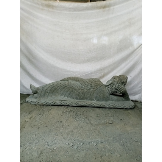 Statue bouddha couché en pierre naturelle 150cm
