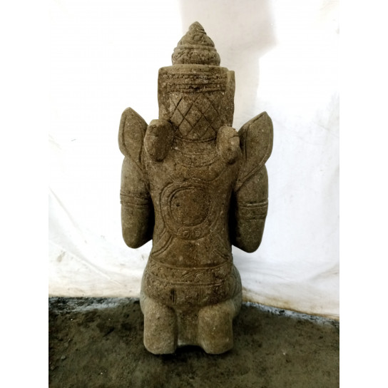 Statue bouddha Teppanom en pierre volcanique zen 80cm