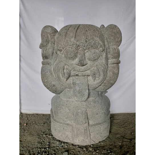 Statue de ganesh en pierre volcanique jardin zen 80 cm