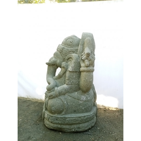 Statue de jardin en pierre ganesh jardin indouhisme 100 cm