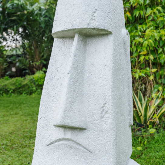 Statue de jardin moai géant de l'ile de pacques en fibrociment 2m