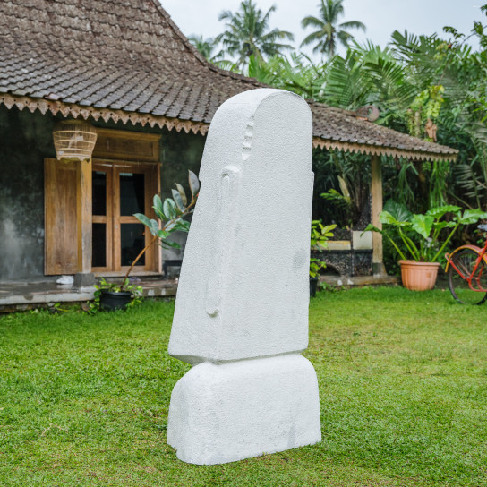 Statue de jardin moai géant de l'ile de pacques en fibrociment 2m