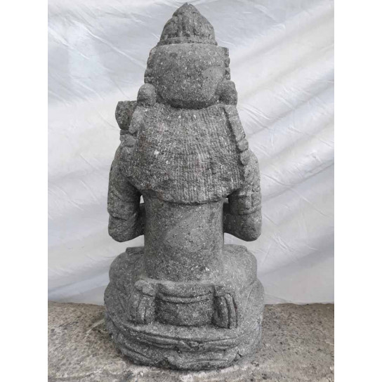 Statue déesse assise en pierre jardin zen chakra 50 cm