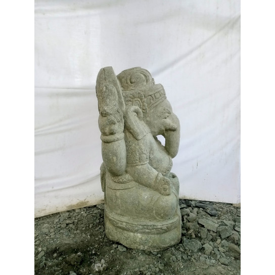 Statue divinité ganesh en pierre volcanique 80 cm