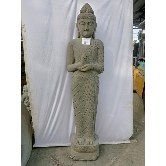 Statue en pierre bouddha debout position chakra 2m