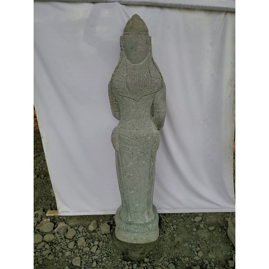 Statue en pierre extérieur verseuse d'eau déesse dewi 1,50 m
