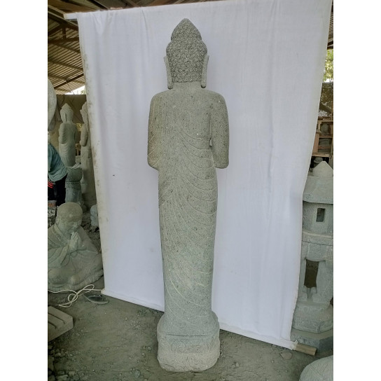Statue en pierre naturelle bouddha prière 2 m