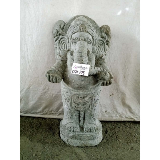 Statue en pierre volcanique ganesh indouhisme 80 cm