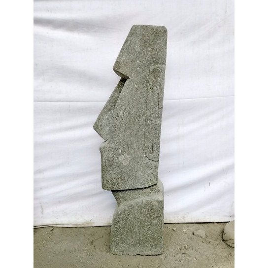 Statue île de pâques moaï en pierre naturelle 100cm