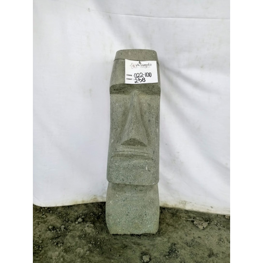 Statue île de pâques moaï roche volcanique 60 cm