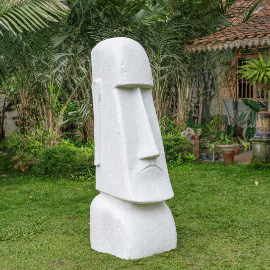 Statue jardin moai géant de l'ile de pacques 1m50