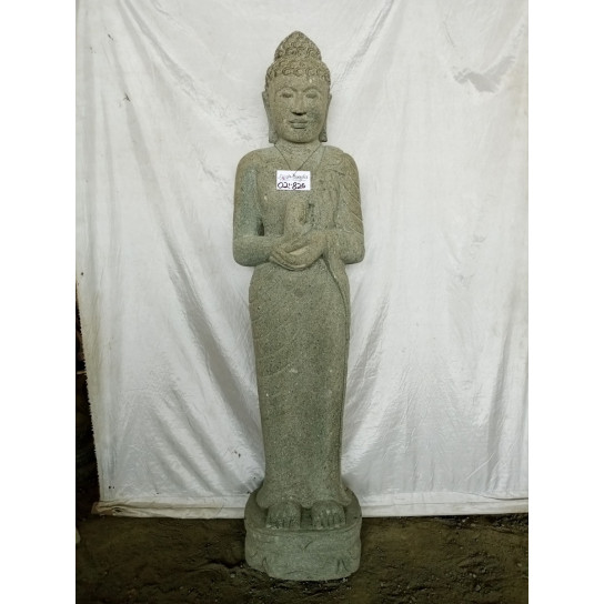 Statue pierre bouddha debout chakra de 1m50