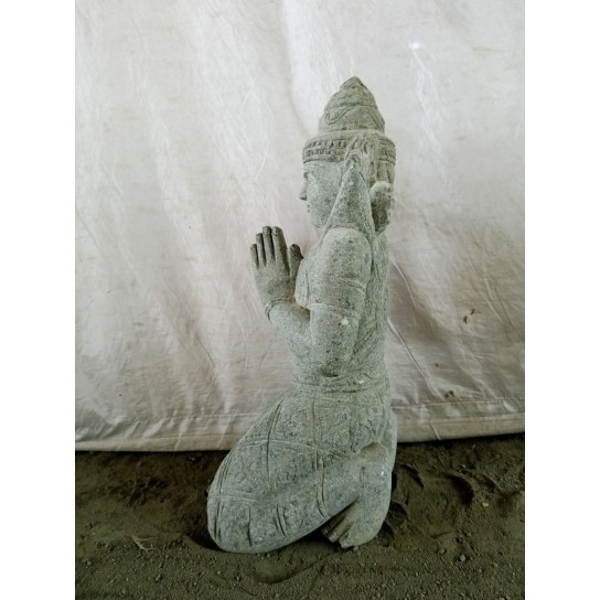 Statue zen en pierre bouddha teppanom 60cm